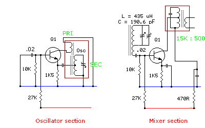 AM mixer and oscillator sections