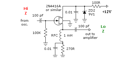schematic of buffer amplifier